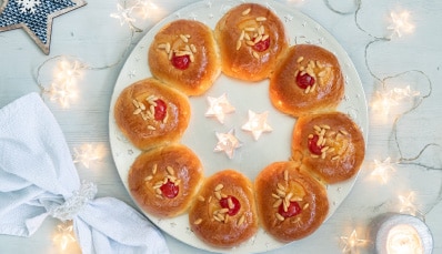 Roscón de Reyes de leche condensada