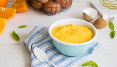 Crema pastelera de naranja