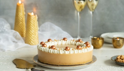 Tarta de turrón sin horno