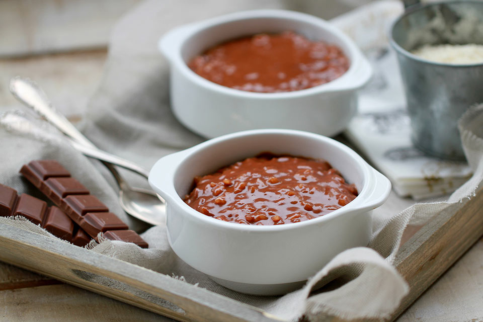 Arroz con leche y chocolate