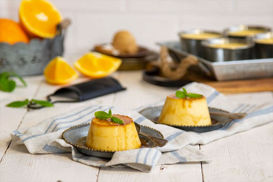 Flan de naranja