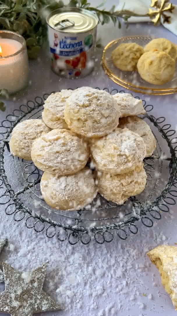 Bolas de nieve de leche condensada