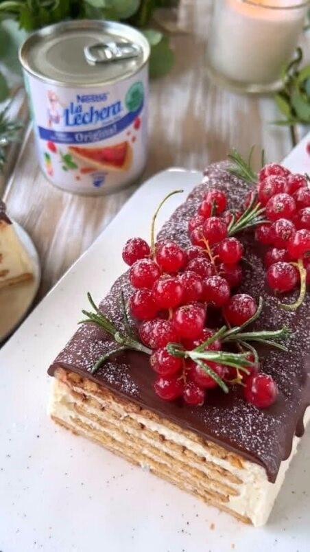 Tarta de galletas y leche condensada