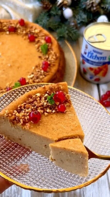 Tarta de queso y turrón