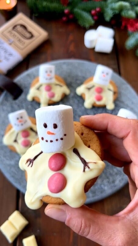 Galleta de muñeco de nieve