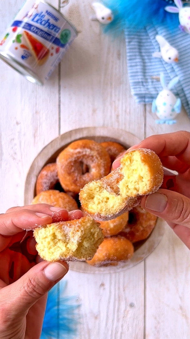 Rosquillas de leche condensada