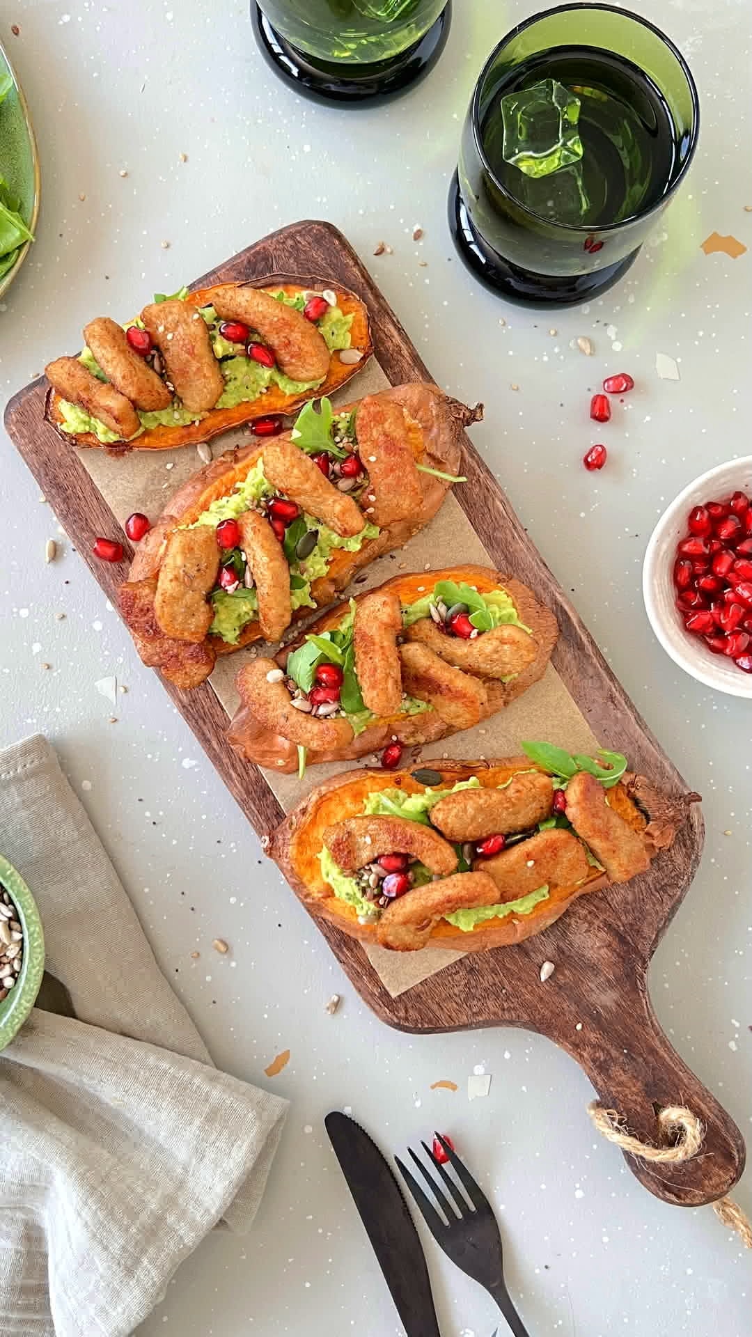 Tostas de boniato con aguacate y Bocaditos